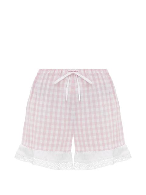 Sleeper Romantica gingham ruffled lounge set - Pink - zdjęcie produktu nr 2