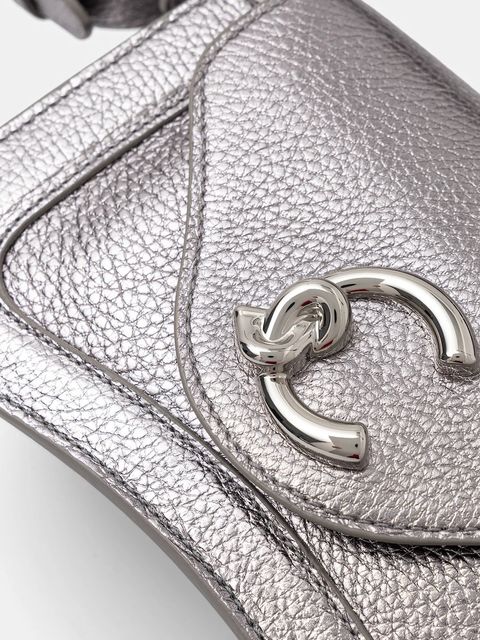 Coccinelle torebka skórzana kolor srebrny E1 SSL 18 04 01