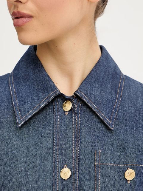 Luisa Spagnoli sukienka jeansowa Periodico