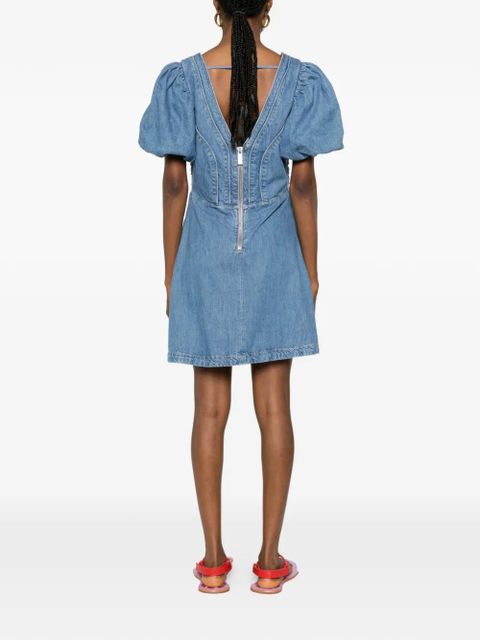 FARM Rio seam-embellishment mini dress - Blue