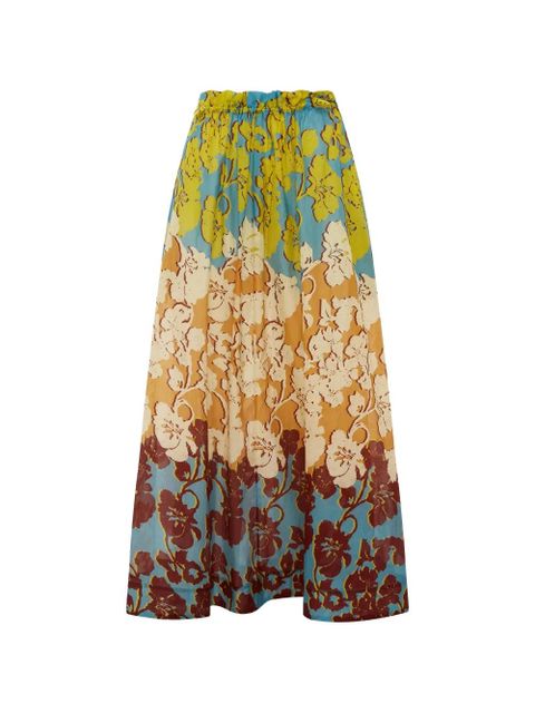 ALEMAIS floral-print drawstring-waist skirt - Blue - zdjęcie produktu nr 1