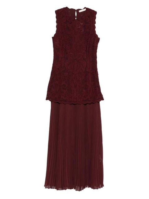Ulla Johnson macramé pleated dress - Red - zdjęcie produktu nr 1