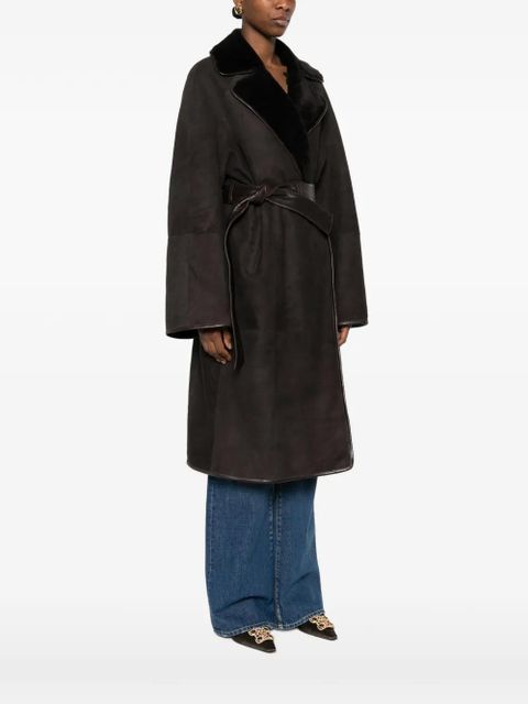 Nour Hammour Lourdes double-breasted coat - Brown