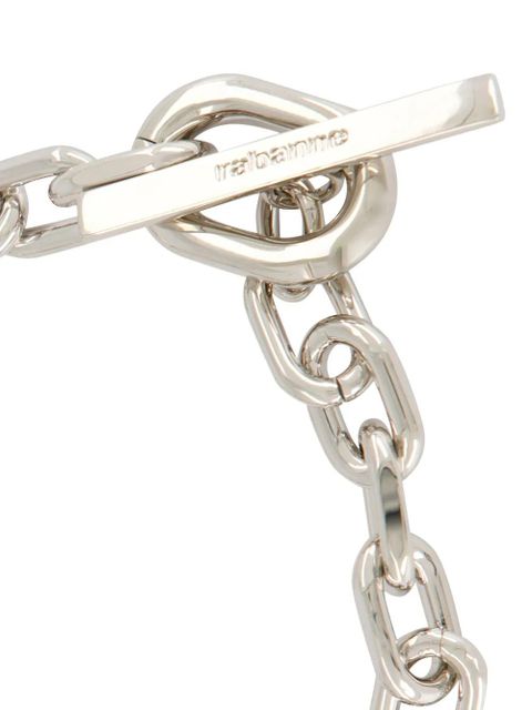 Rabanne resin-pendant cable-link necklace - Silver