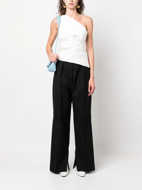 Jil Sander belted-waist wide-leg trousers - Black - zdjęcie produktu nr 2