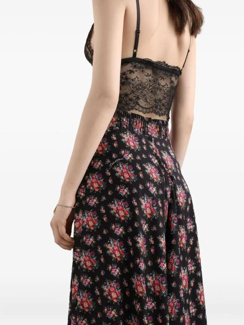 Dolce & Gabbana floral midi skirt - Black