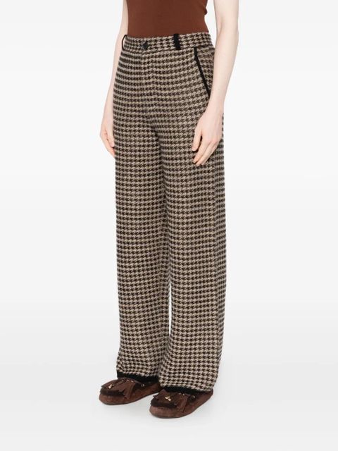 Guest In Residence houndstooth knit trousers - Black