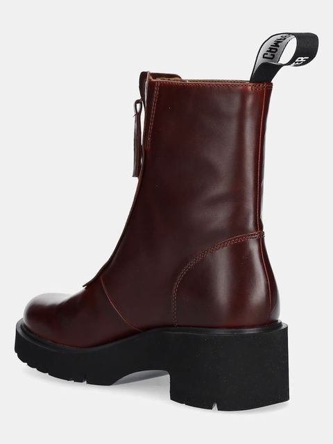 Camper botki skórzane Milah damskie kolor brązowy na płaskim obcasie K400776-007 - zdjęcie produktu nr 2