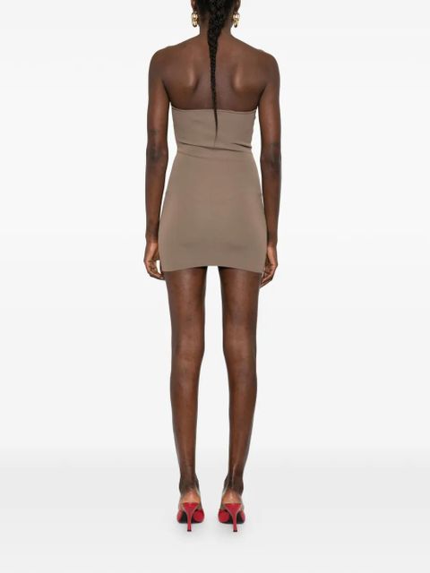ENTIRE STUDIOS bandeau mini dress - Brown