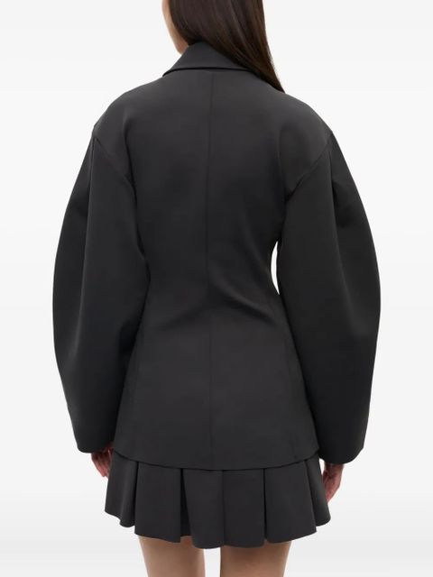 GANNI balloon-sleeve jacket - Black