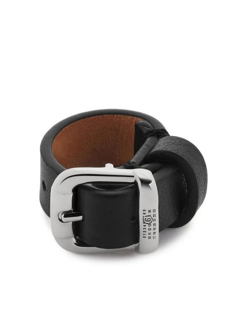 MM6 Maison Margiela leather buckle ring - Black - zdjęcie produktu nr 1