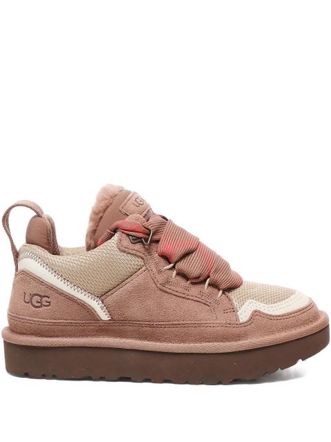UGG ribbon-lace leather sneakers - Pink - zdjęcie produktu nr 1