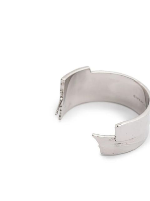 Givenchy logo-engraved hoop earrings - Silver
