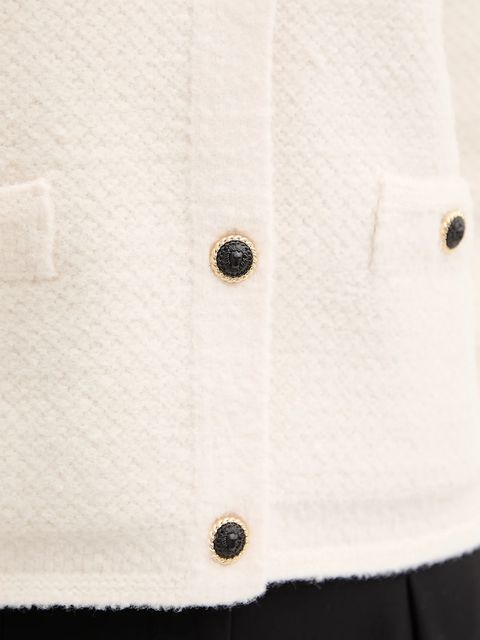 Morgan kardigan z domieszką wełny damski kolor beżowy lekki MVIC