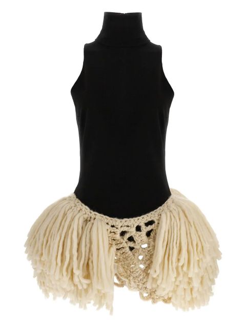 Magda Butrym high-neck crocheted mini dress - Black - zdjęcie produktu nr 1