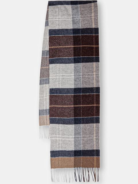 Barbour szalik wełniany kolor multicolor wzorzysty USC0322 - zdjęcie produktu nr 1