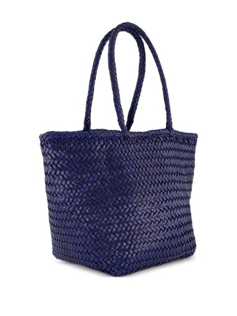 DRAGON DIFFUSION small Grace leather woven tote bag - Blue