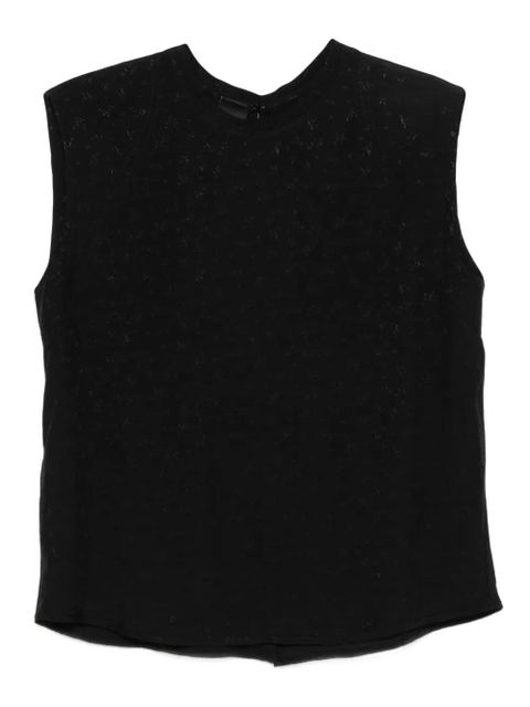PINKO jacquard sleeveless top - Black - zdjęcie produktu nr 1