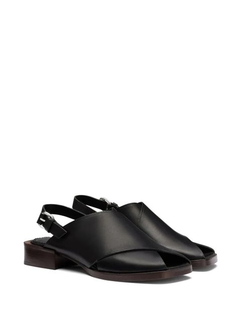 LEMAIRE Cross sandals - Black