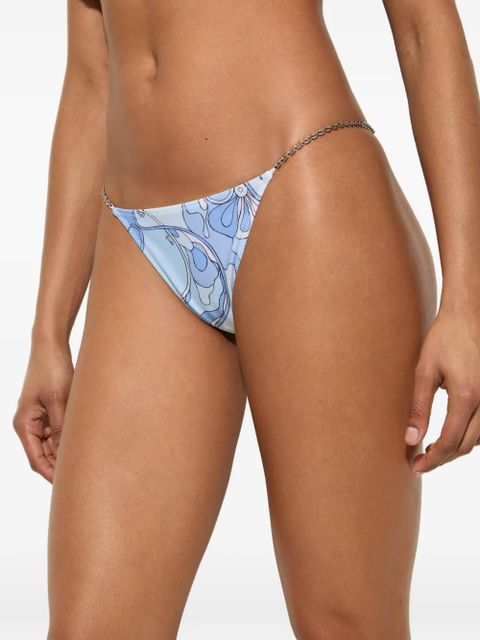 PUCCI Orchidee-print bikini bottoms - Blue