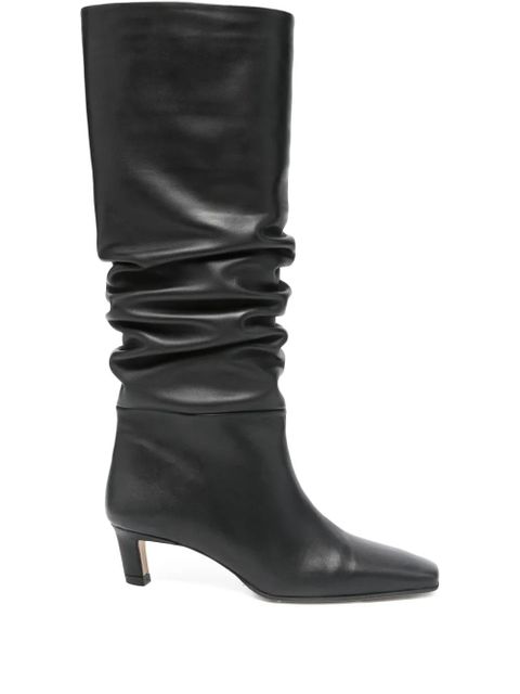 ALOHAS 50mm Kalila slouch calf leather boots - Black - zdjęcie produktu nr 1