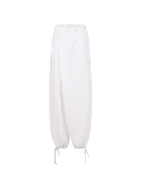Marni draping wide-leg trousers - White - zdjęcie produktu nr 1