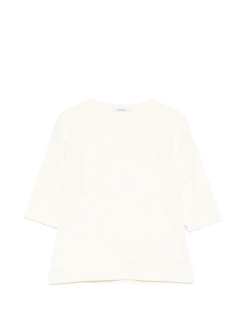 Max Mara embroidered T-shirt - Neutrals - zdjęcie produktu nr 1