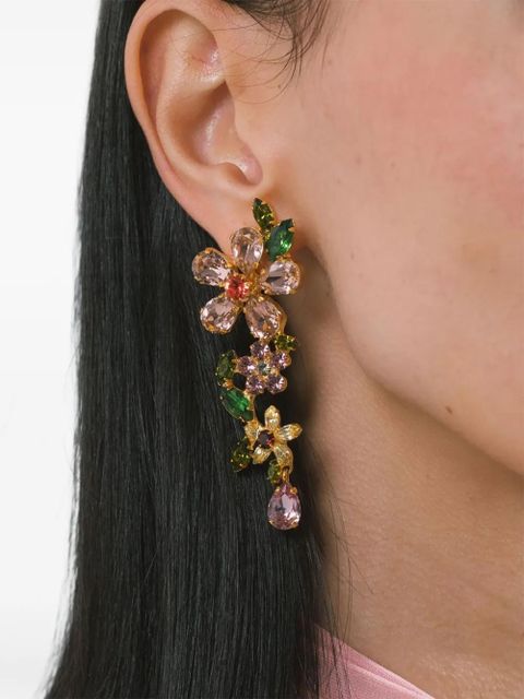 Jennifer Behr Cosetta crystal-flower earrings - Gold - zdjęcie produktu nr 2