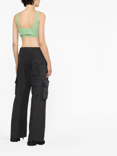 GANNI Suiting crop top - Green - zdjęcie produktu nr 2