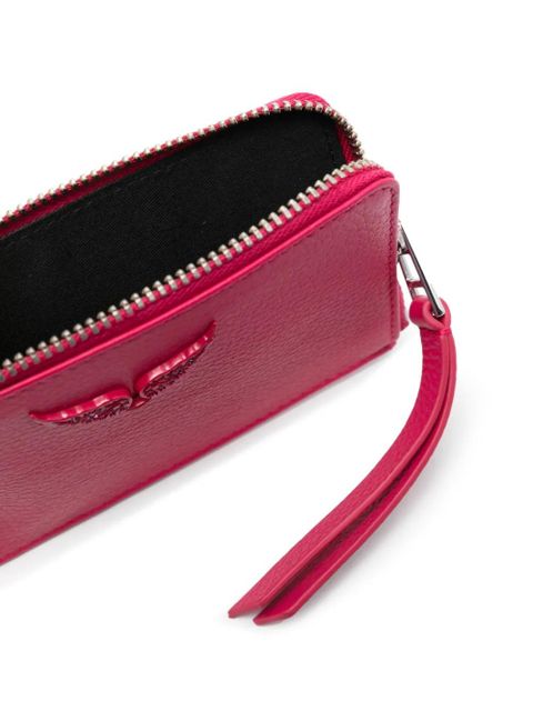 Zadig&Voltaire logo-plaque leather wallet - Pink
