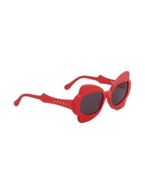 Marni Eyewear oversized-frame sunglasses - Red - zdjęcie produktu nr 2