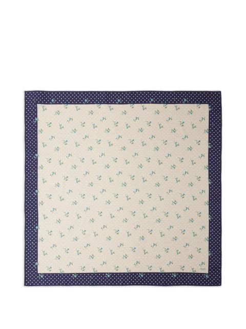 Prada printed silk twill scarf 90 - Neutrals - zdjęcie produktu nr 1