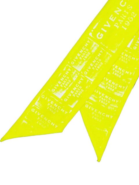 Givenchy graphic-print silk scarf - Yellow