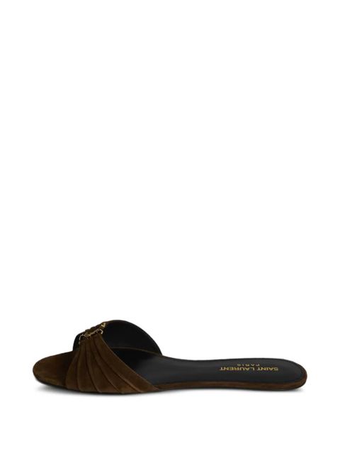 Saint Laurent Babylone flat sandals - Brown