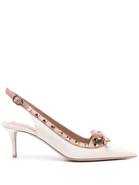 Valentino Garavani 60mm Rockstud leather pumps - White