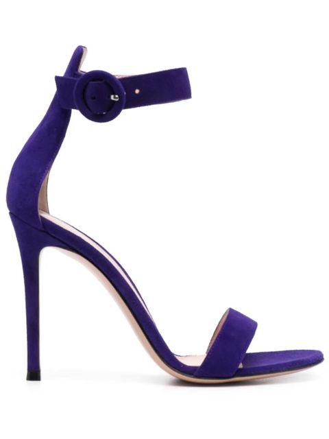 Gianvito Rossi Portofino 105mm suede sandals - Purple - zdjęcie produktu nr 1