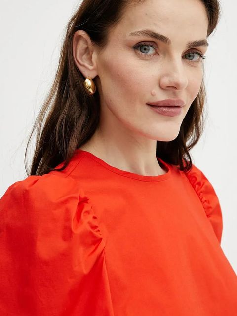 Ivy Oak bluzka ELISABETH ANN damska kolor pomarańczowy gładka IO112366