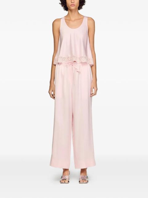 SANDRO lace-band tank top - Pink