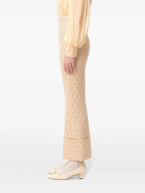 Valentino Garavani Toute La V lurex jacquard trousers - Neutrals