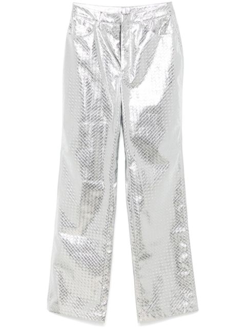 ROTATE BIRGER CHRISTENSEN braided straight-leg trousers - Grey - zdjęcie produktu nr 1