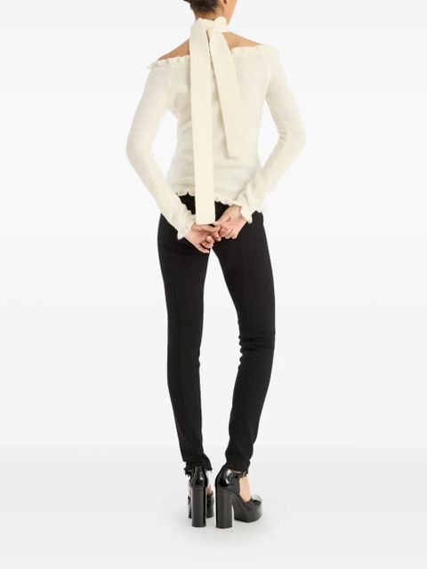 ROTATE BIRGER CHRISTENSEN ruffled-detail off-shoulder top - Neutrals