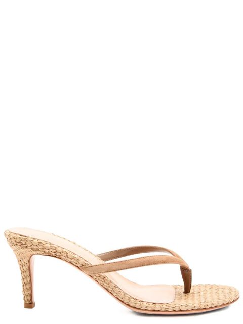 Gianvito Rossi Calypso raffia thong sandals - Neutrals - zdjęcie produktu nr 2