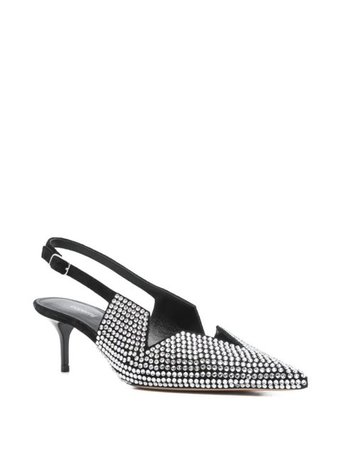 Coperni 60mm crystal-embellished slingback pumps - Black
