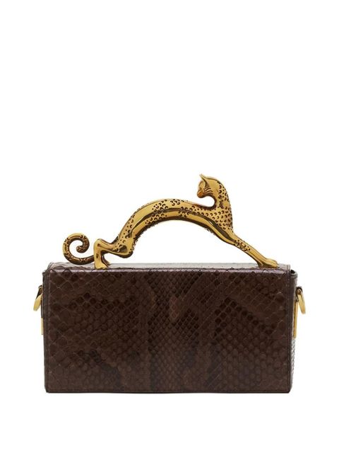 Lanvin mini python cat handle bag - Brown - zdjęcie produktu nr 2