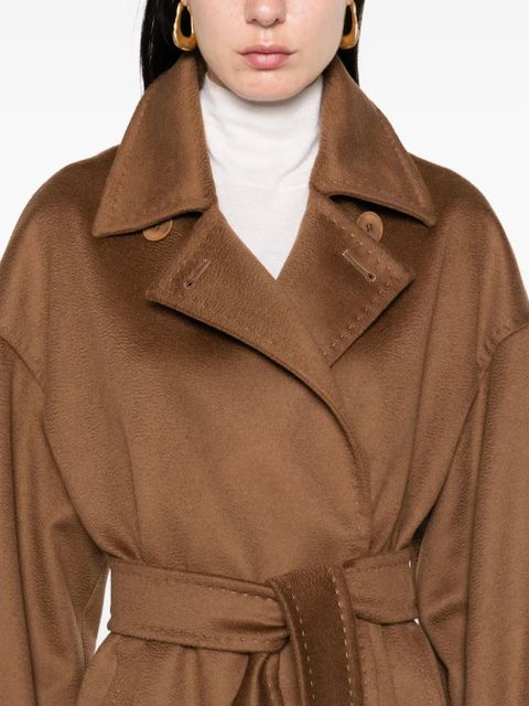 Max Mara belted double-breasted coat - Brown