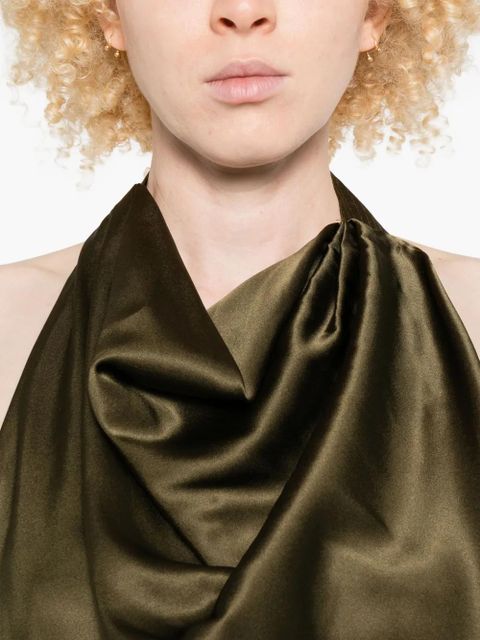 Cult Gaia Adienne draped halterneck top - Green