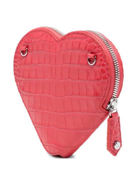 Vivienne Westwood heart-shape croc-effect crossbody bag - Red