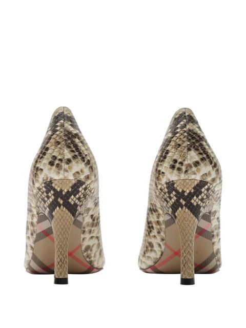 Burberry python-print leather Dame High Pumps​ - Neutrals