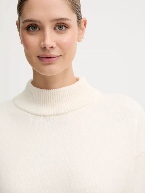 Dkny sweter damski kolor beżowy lekki DJ5R0889