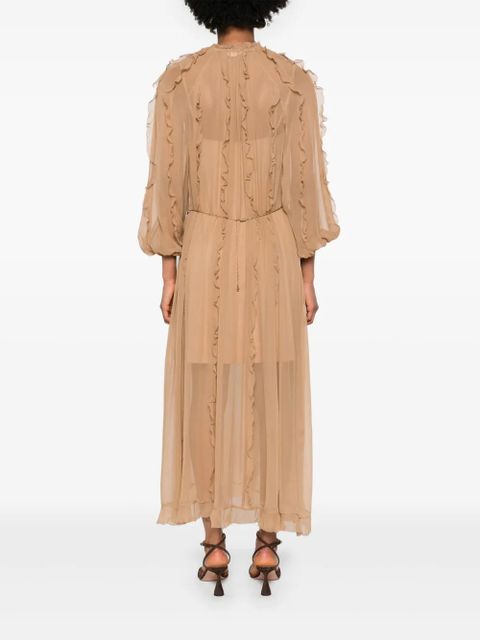 ZIMMERMANN Tranquillity Billow midi dress - Brown